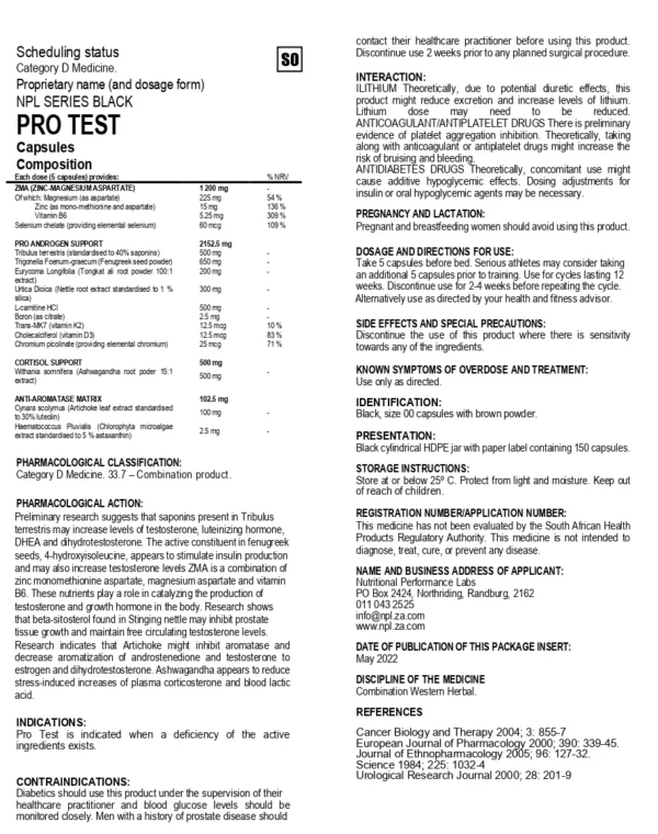 NPL Pro Test - (150 Capsules) - Image 2
