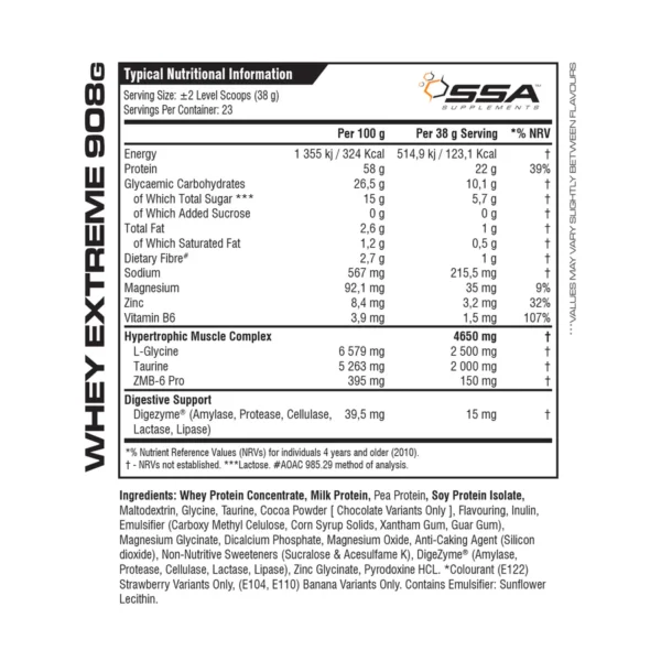 SSA Whey Extreme Chocolate Mousse - (908g) - Image 2