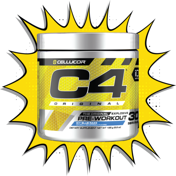 Cellucor C4 Original Pre-Workout Powder Icy Blue Razz - (180g)