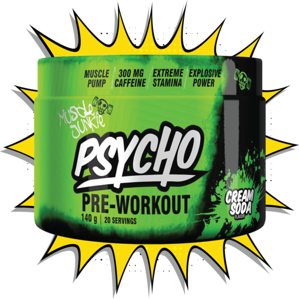 Muscle Junkie Psycho Pre-Workout Cream Soda - (140g)