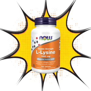 NOW Foods L-Lysine, Double Strength 1000 mg - (100 Tablets)