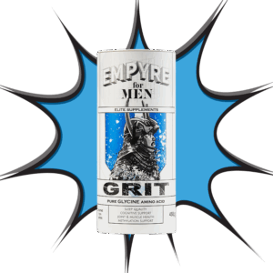 EMPYRE for MEN GRIT Glycine supplement with samurai illustration