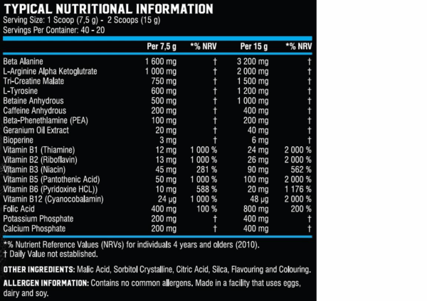 HD Labs Venom HD Pre Work Out Blueberry (300g) - Image 2