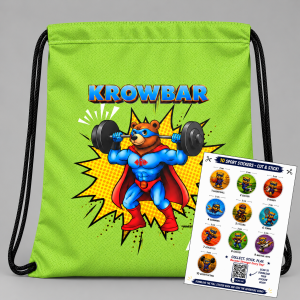 Krowbar Kiddies Bag (Lime Green)